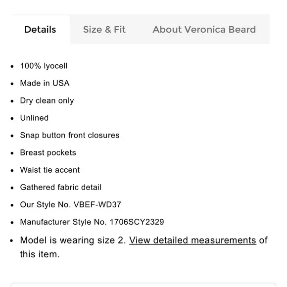 VERONICA‎ BEARD
Sierra Ruched Dress NWT SZ 8 - Picture 5 of 15